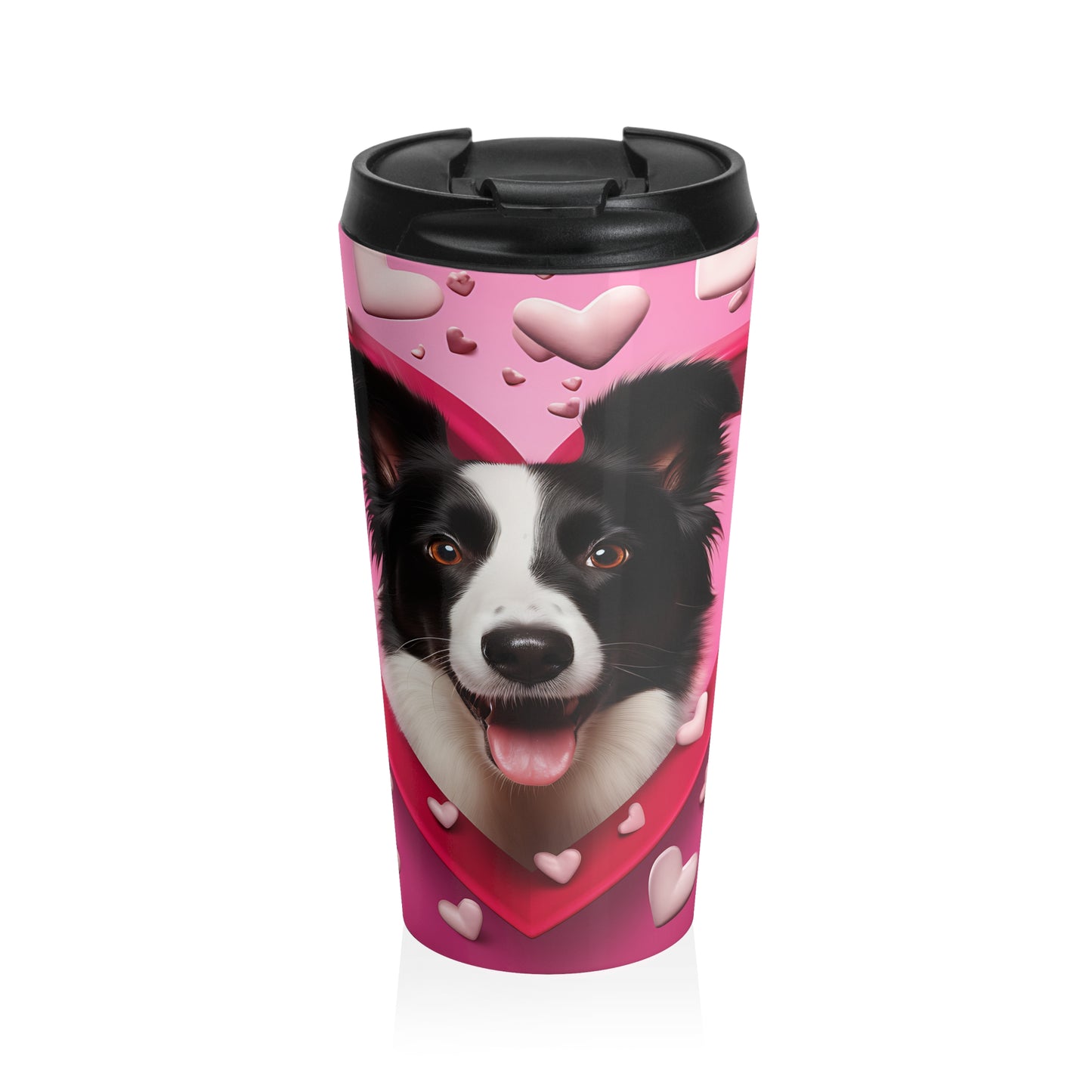 Heartfelt Border Collie Travel Mug