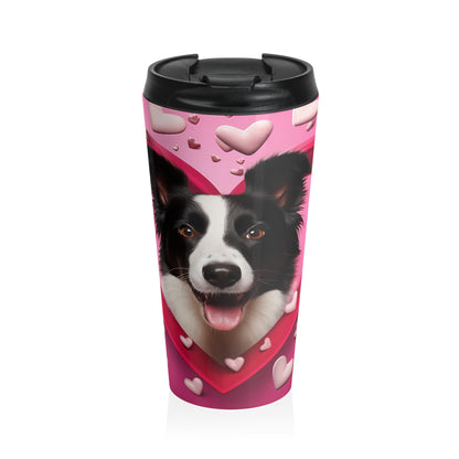 Heartfelt Border Collie Travel Mug