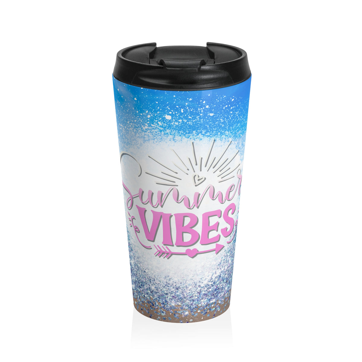 Summer Vibes Stainless Steel Travel Mug