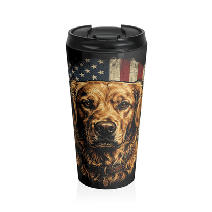 American Golden Retriever Stainless Steel Travel Mug