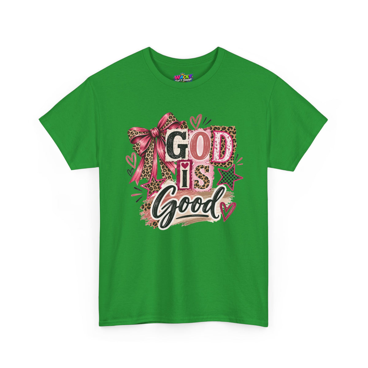 God Is Good Leopard Bow Christian T-Shirt