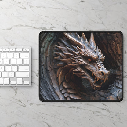 Woodland Dragon Carving Mouse Pad