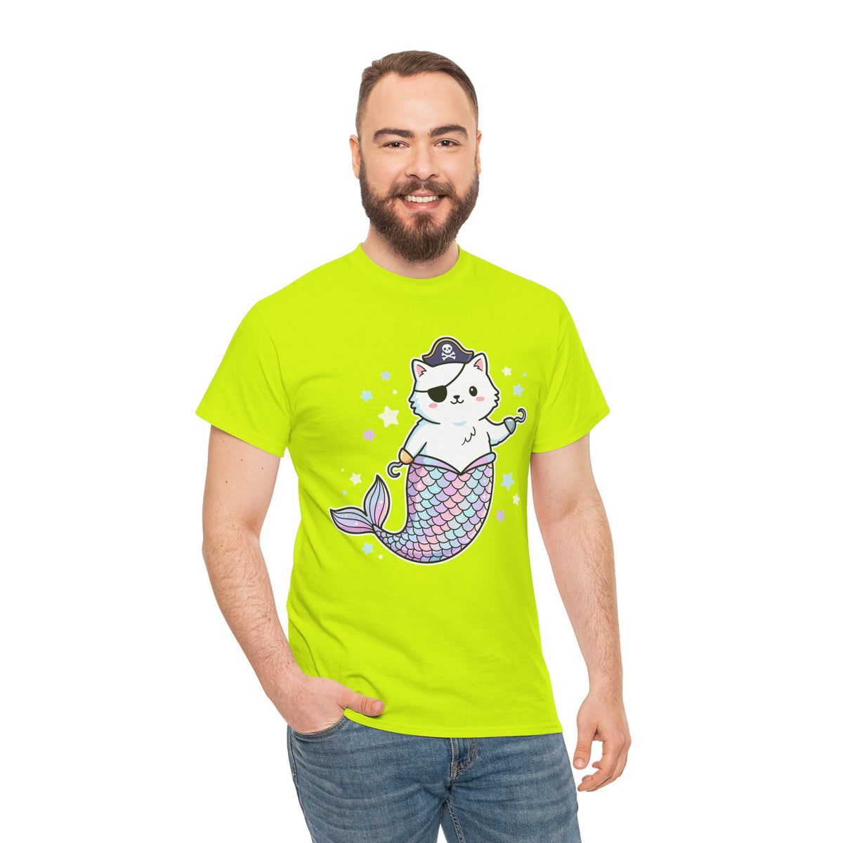 Pirate Mermaid Cat T-Shirt