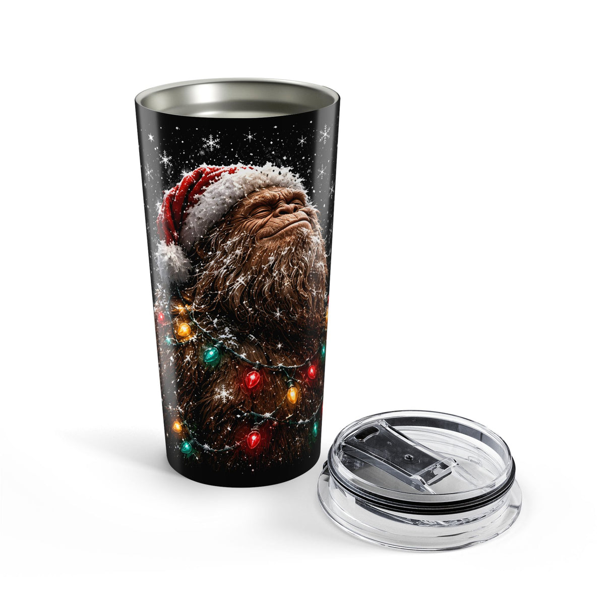 Christmas Bigfoot 20oz Tumbler – Festive Sasquatch Drinkware