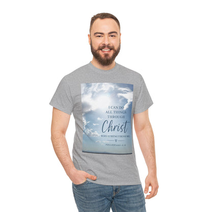 Through Christ Philippians 4:13 Christian T-Shirt