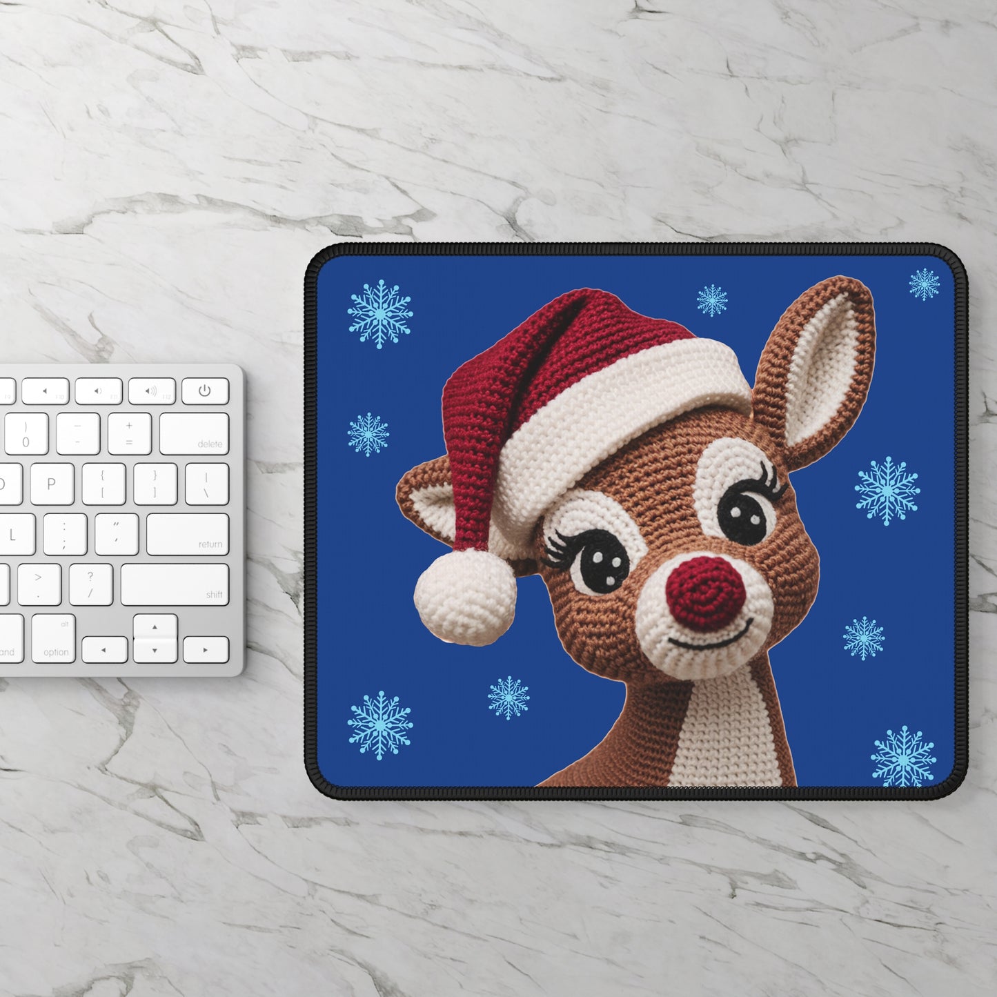 Crochet Reindeer Mouse Pad