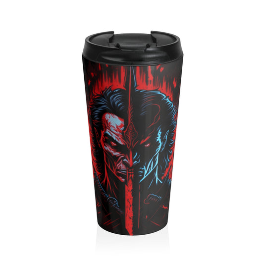 Dual Soul Warrior Stainless Steel Travel Mug – 15oz