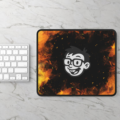 Flame Geek Icon Mouse Pad