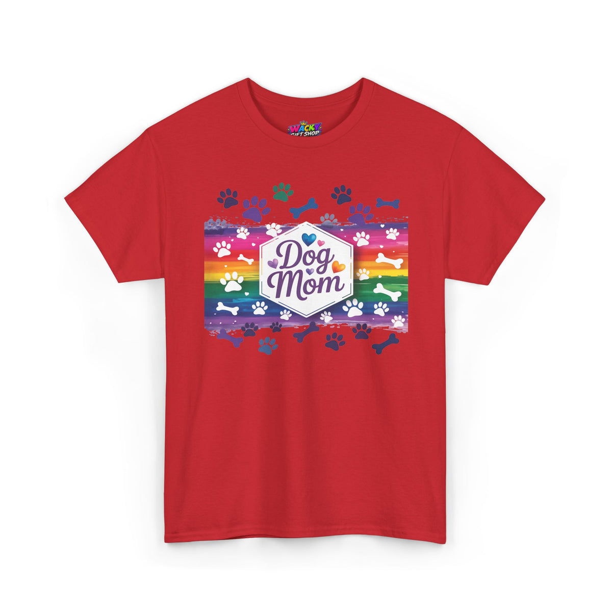 Rainbow Dog Mom T-Shirt
