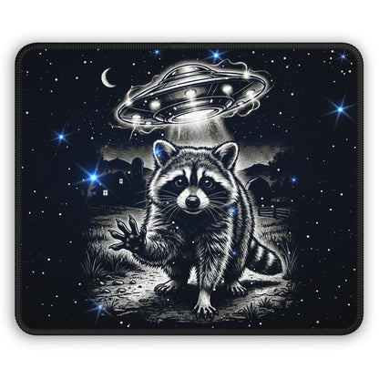 UFO Abduction Raccoon Mouse Pad