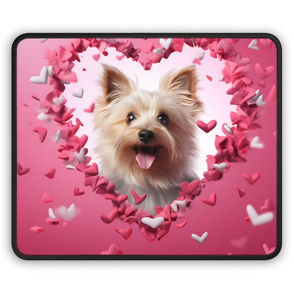 Puppy Love Hearts Mouse Pad