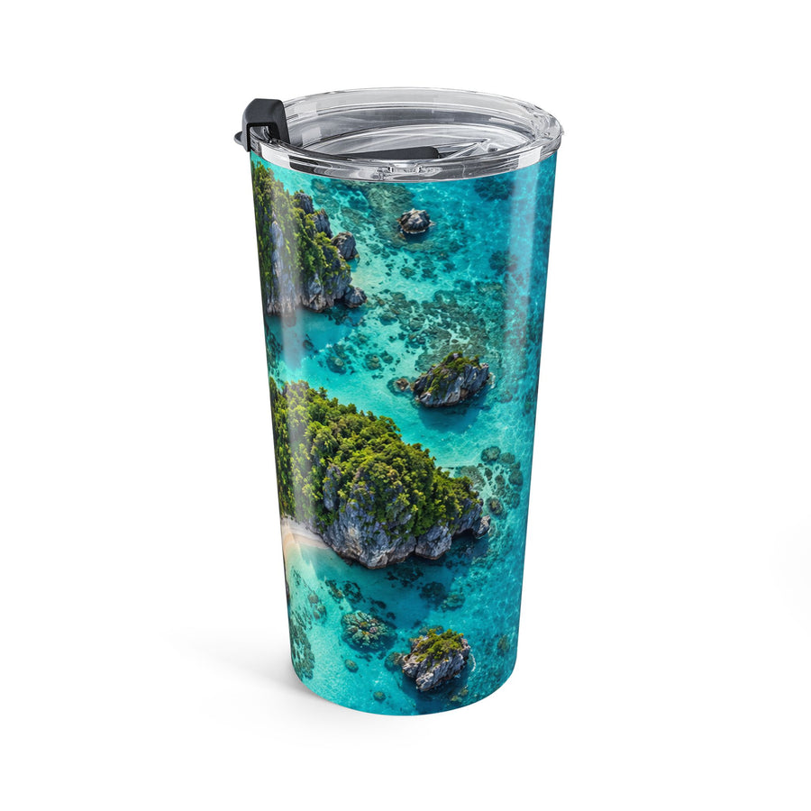 Tropical Paradise 20oz Tumbler – Turquoise Ocean & Island Drinkware