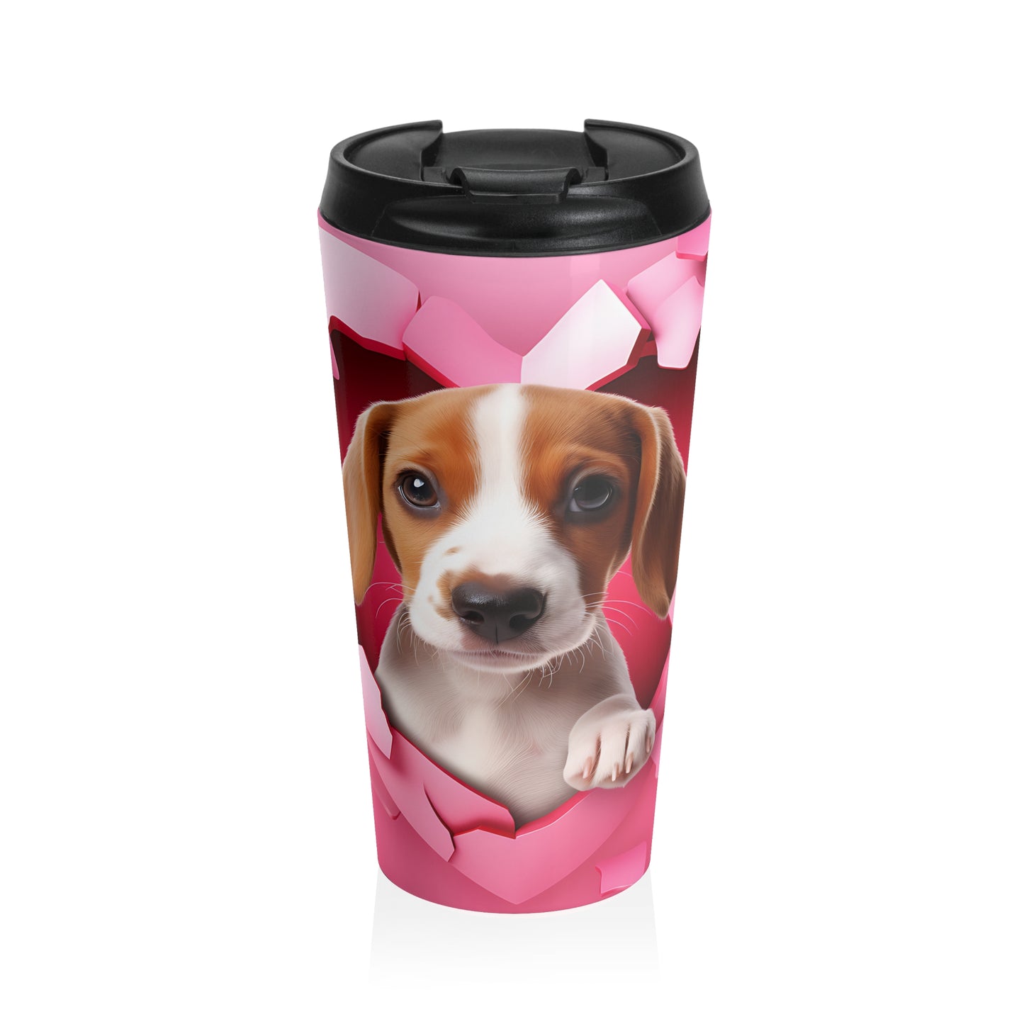 Valentine Peek Pup Travel Mug