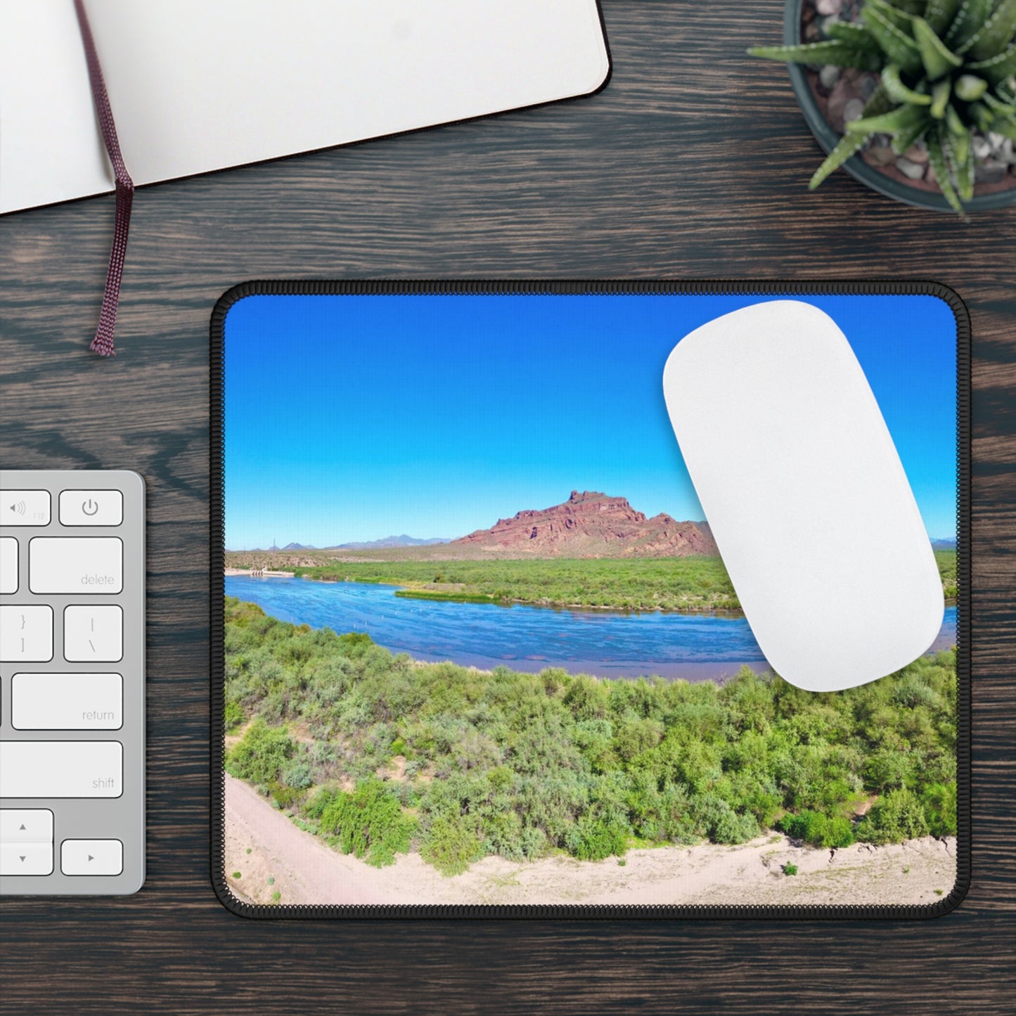 Arizona Desert River Oasis Mouse Pad