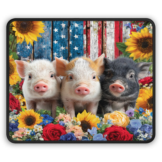 Patriotic Piglet Trio Mouse Pad