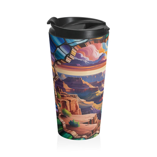 Stained Glass Canyon Mug – 15oz Stainless Steel Travel Cup