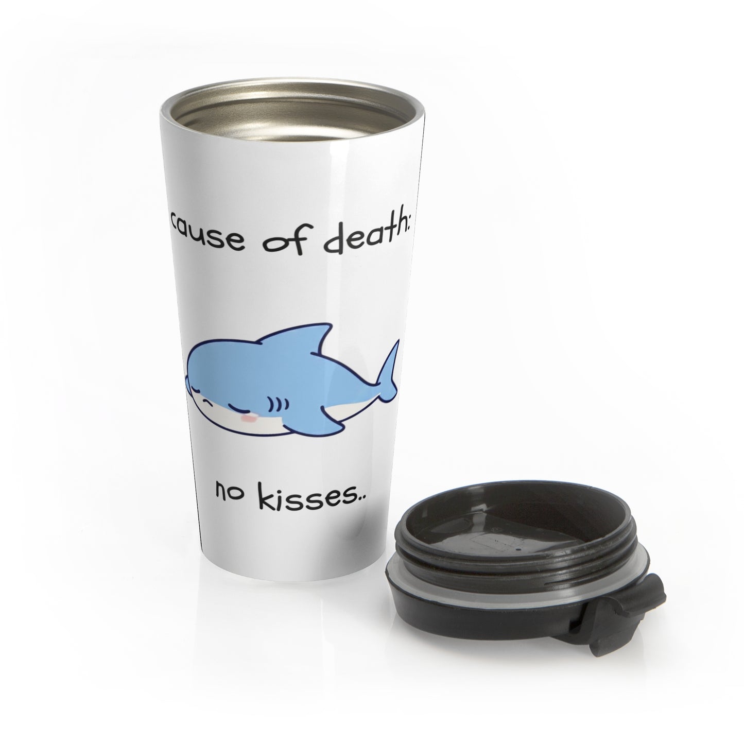 No Kisses Shark Travel Mug