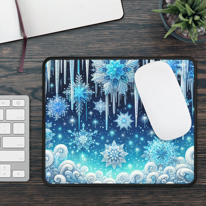 Frostfall Snowflake Mouse Pad
