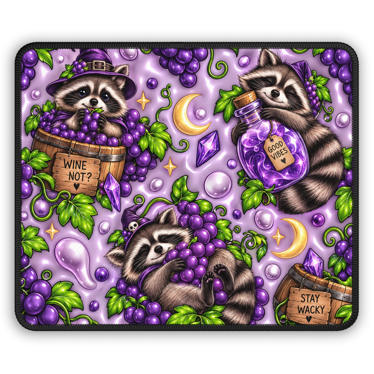 Wine Not? Raccoon Mouse Pad