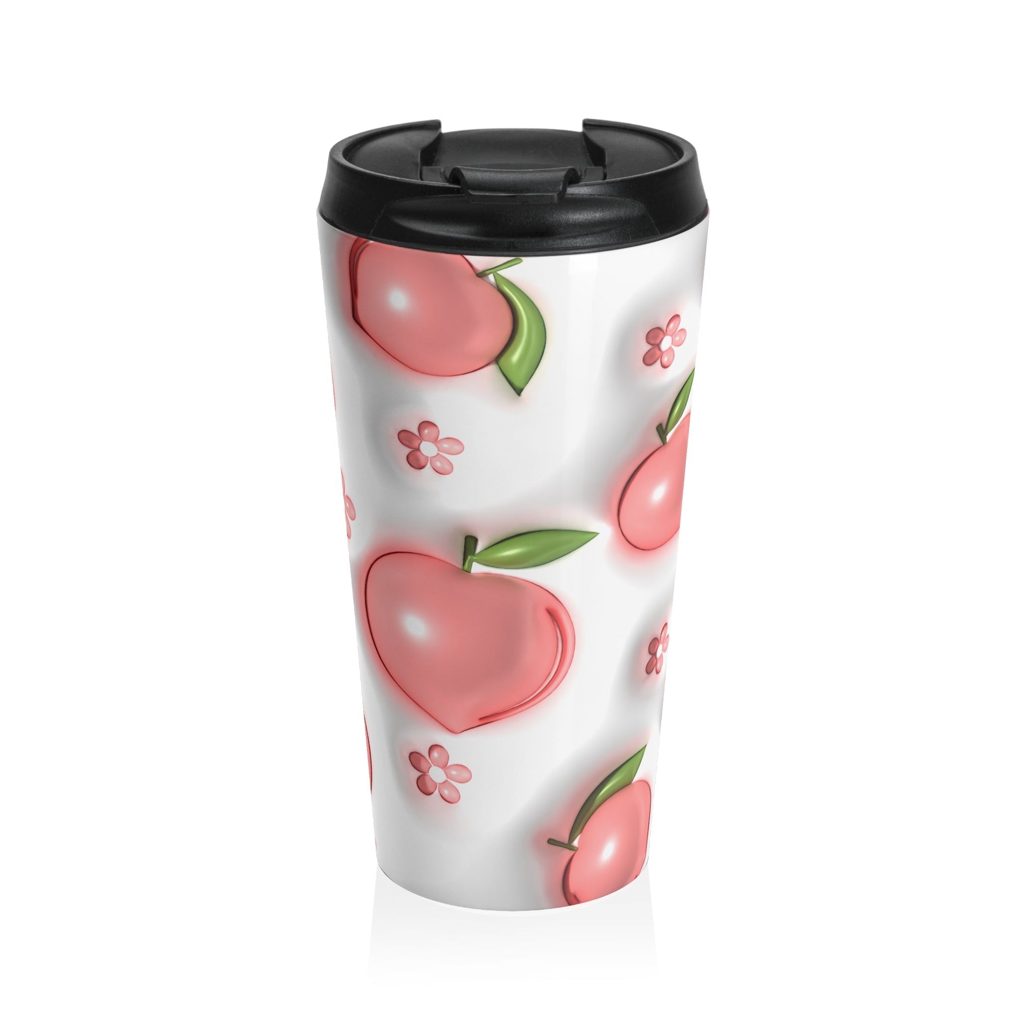 Just Peachy Pink Peach Stainless Steel Travel Mug