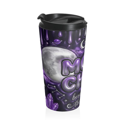 Moon Child Born Under the Moon Purple Stainless Steel Travel Mug