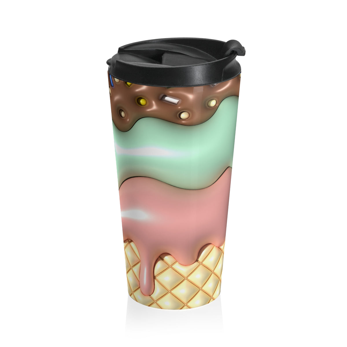 Triple Scoop Meltdown Stainless Steel Travel Mug