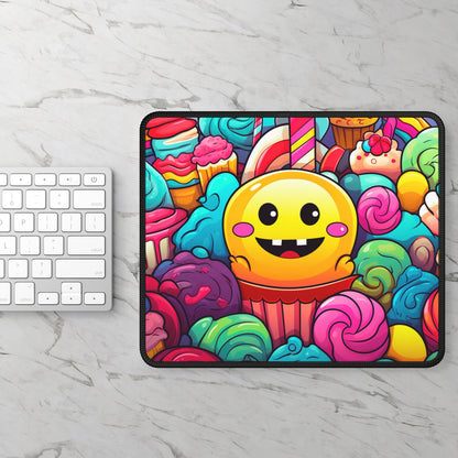 Smiley Cupcake Candy Chaos Mouse Pad