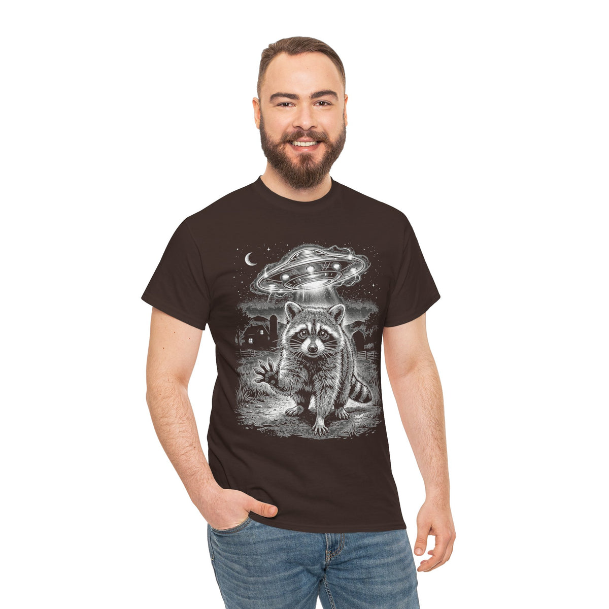Raccoon UFO Encounter T-Shirt