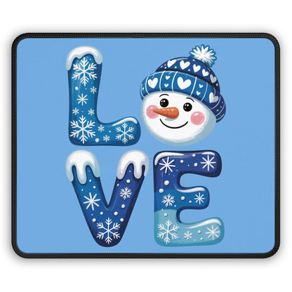 Snowman Love Mouse Pad