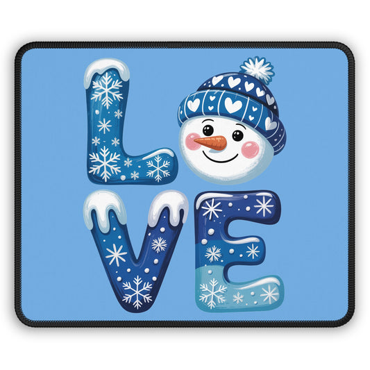 Snowman Love Mouse Pad