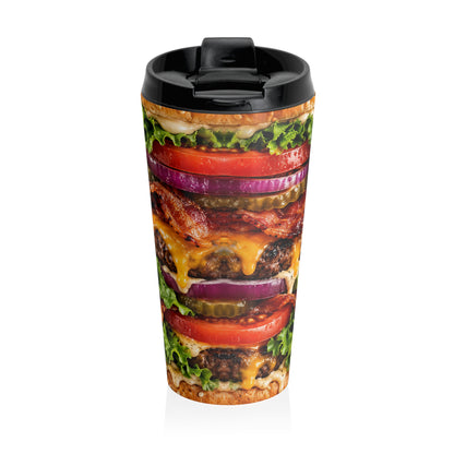 Loaded Bacon Cheeseburger Stainless Steel Travel Mug