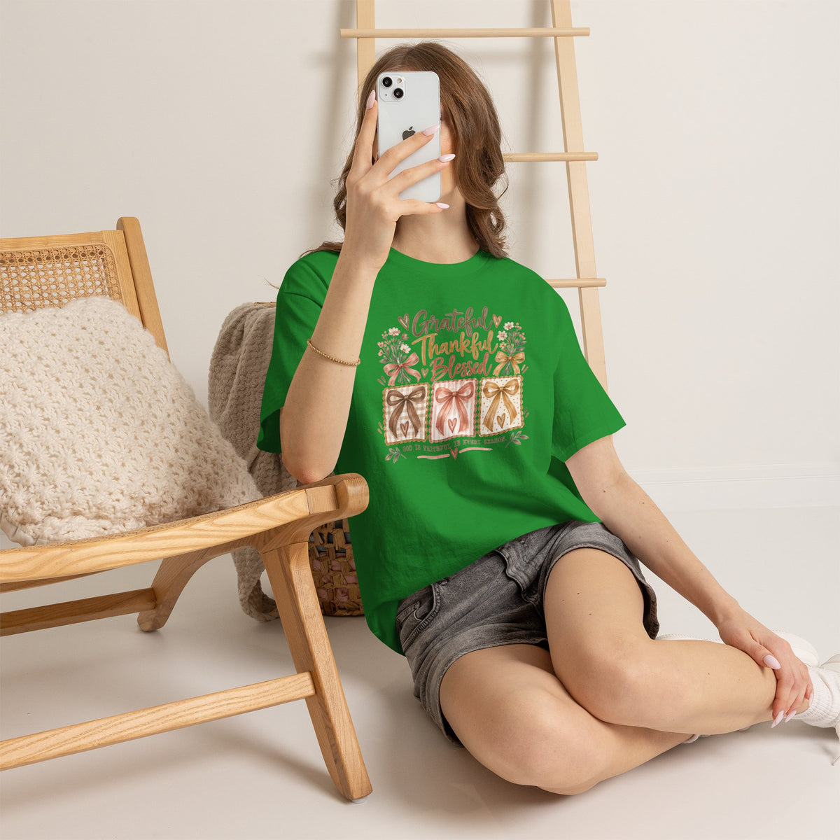 Grateful Thankful Blessed Christian T-Shirt