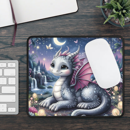 Moonlit Baby Dragon Mouse Pad