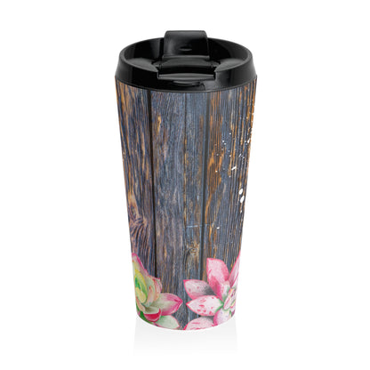 Desert Bloom Skull Stainless Steel Travel Mug