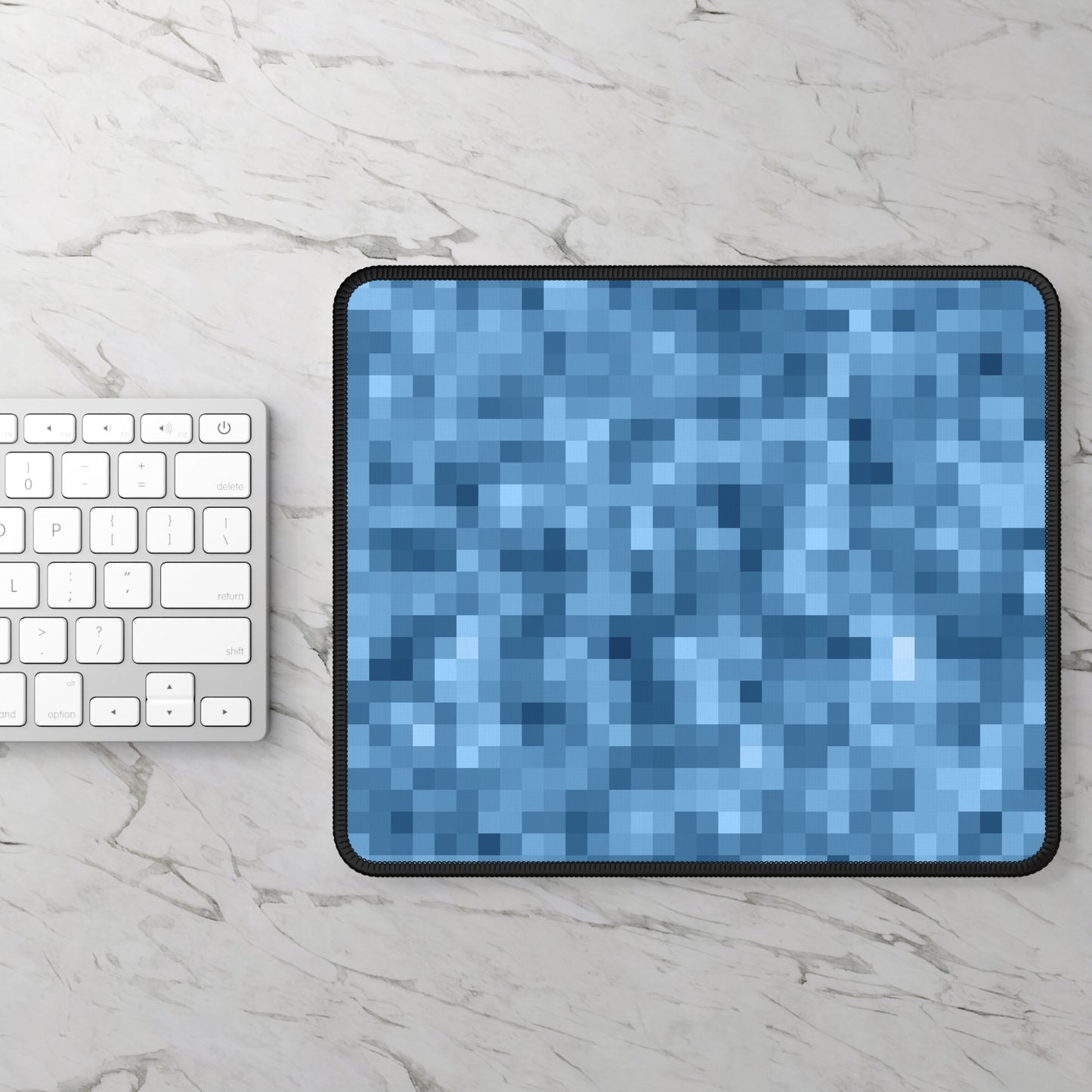 Blue Digital Camo Mouse Pad