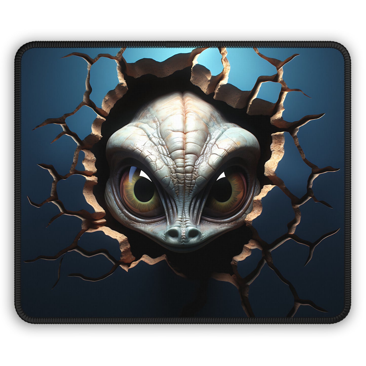 Alien Breaking Through the Wall Mouse Pad