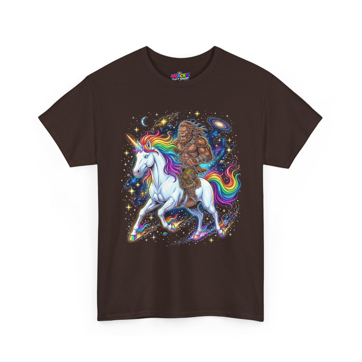 Bigfoot Riding a Unicorn T-Shirt