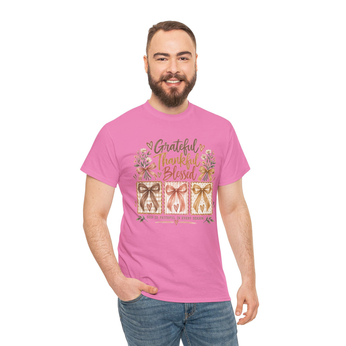 Grateful Thankful Blessed Christian T-Shirt