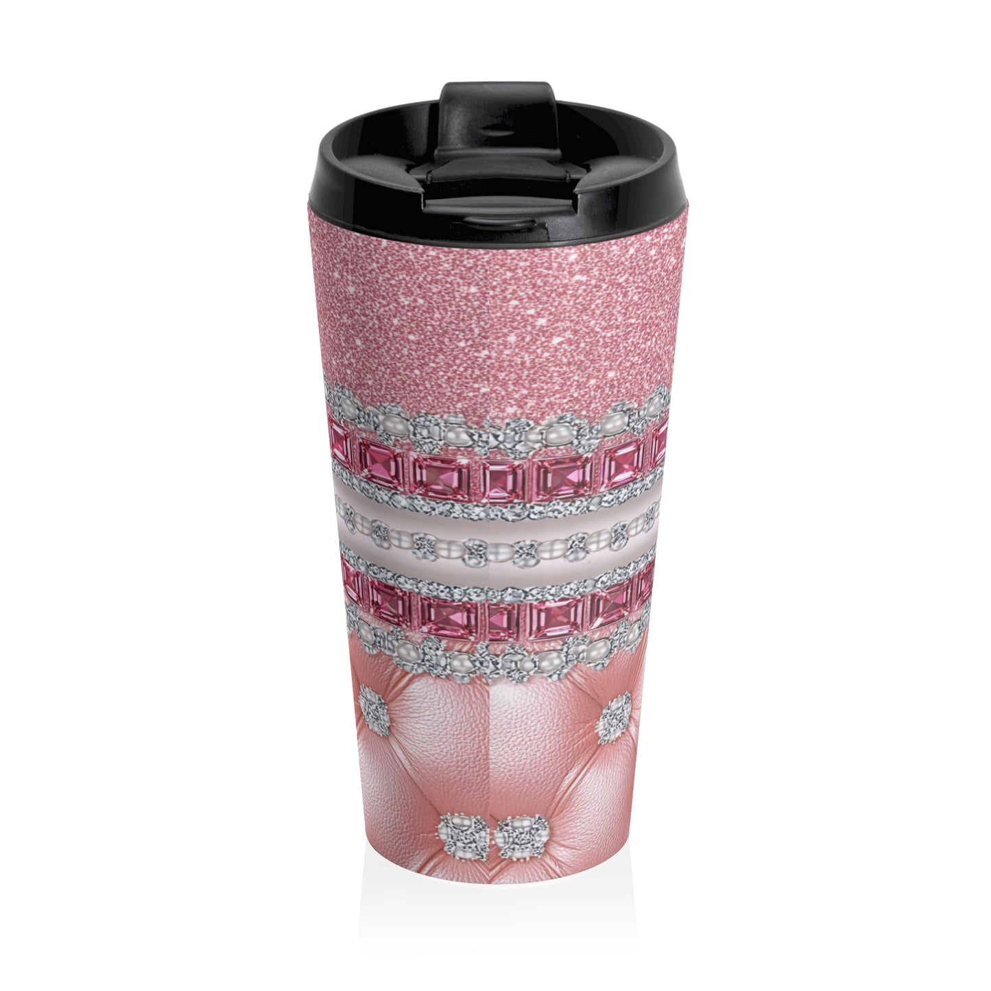 Pink Glam Bow Travel Mug
