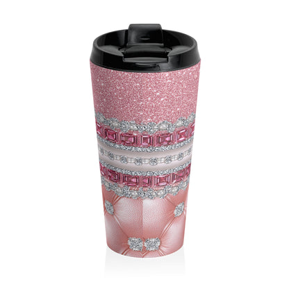 Pink Glam Bow Travel Mug