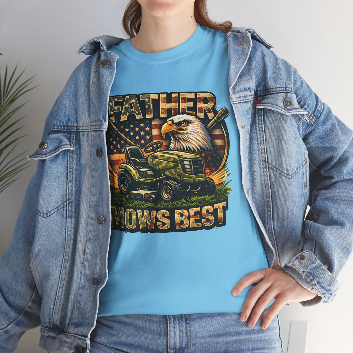 Father Mows Best Lawn Mower T-Shirt