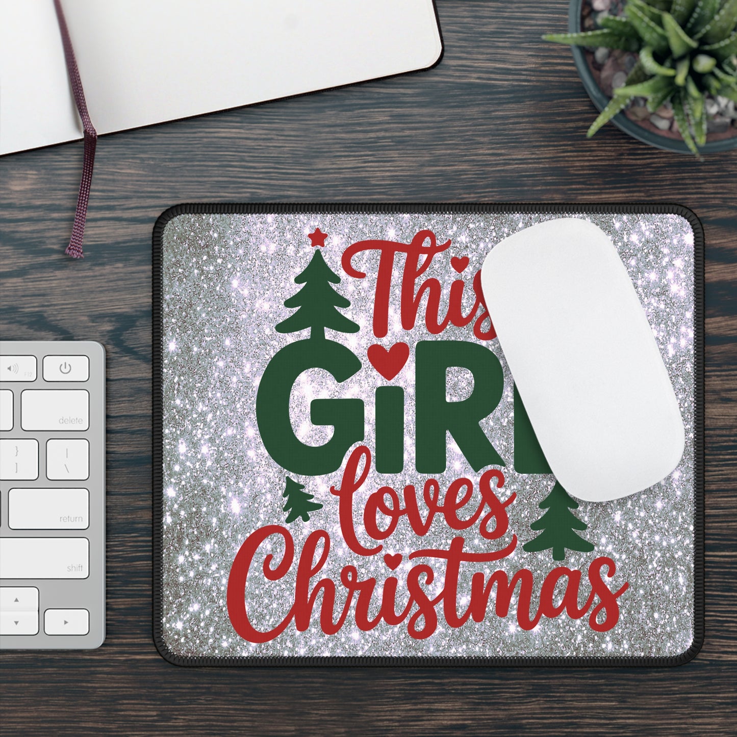 This Girl Loves Christmas Mouse Pad