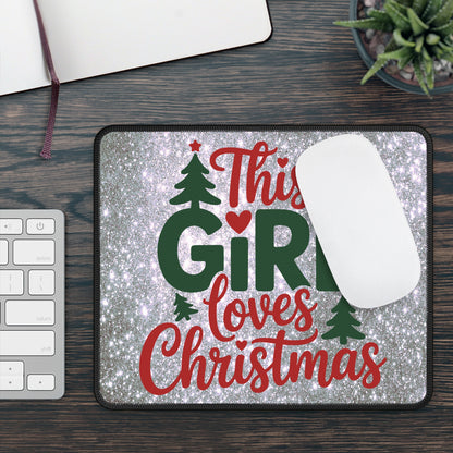 This Girl Loves Christmas Mouse Pad