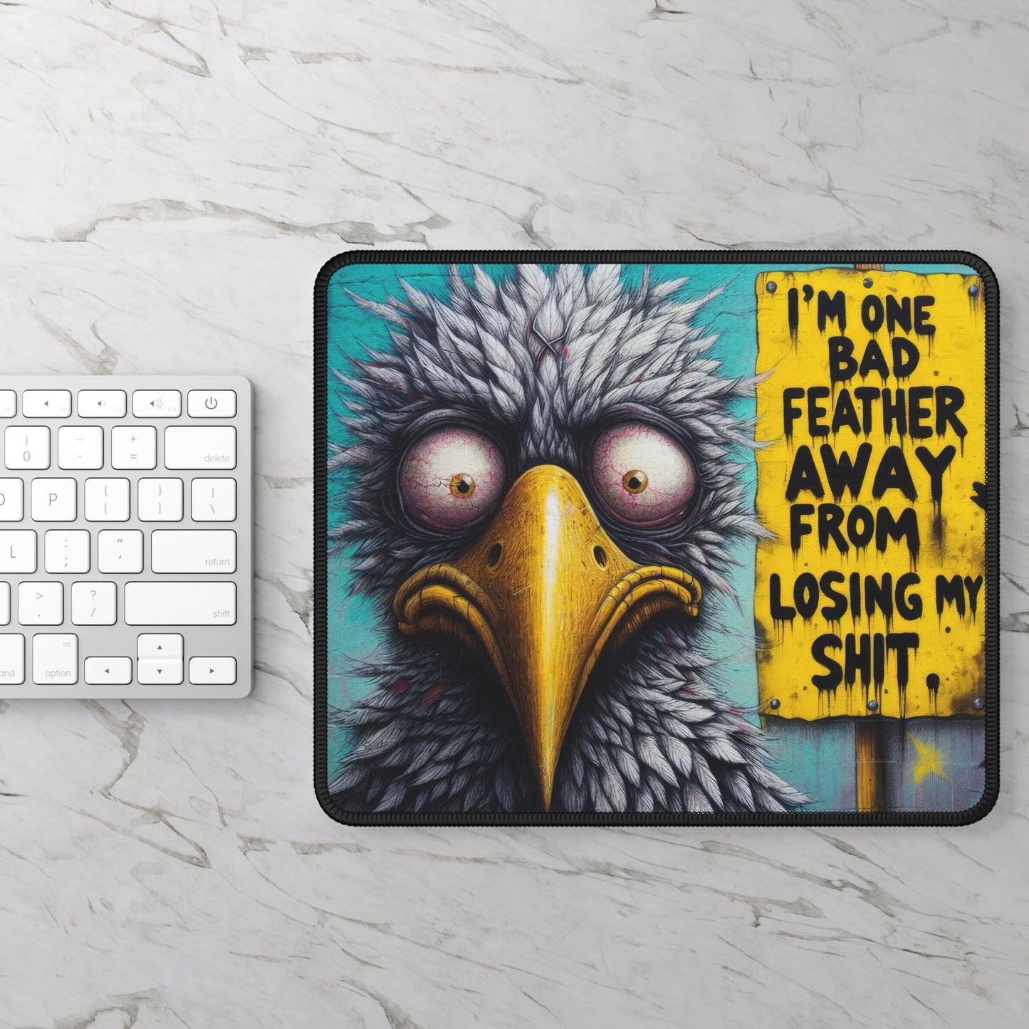 One Bad Feather Mouse Pad