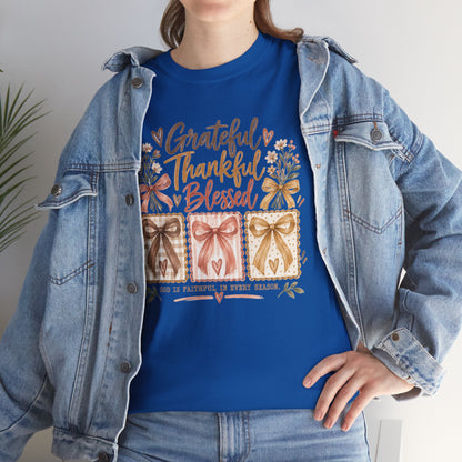 Grateful Thankful Blessed Christian T-Shirt