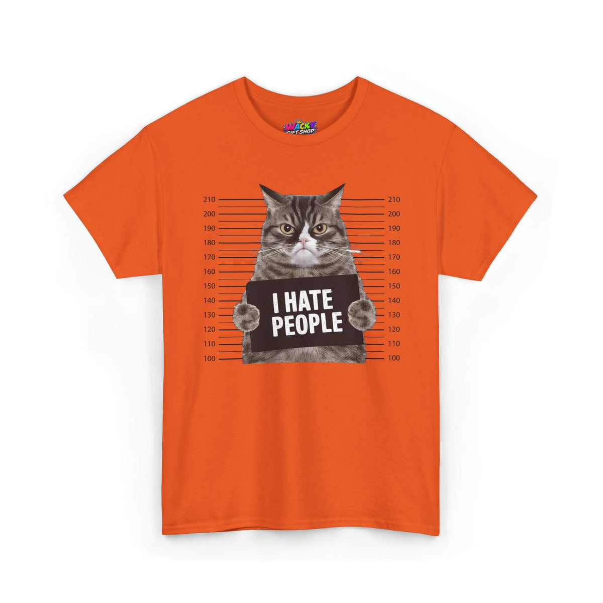 I Hate People Cat Mugshot T-Shirt