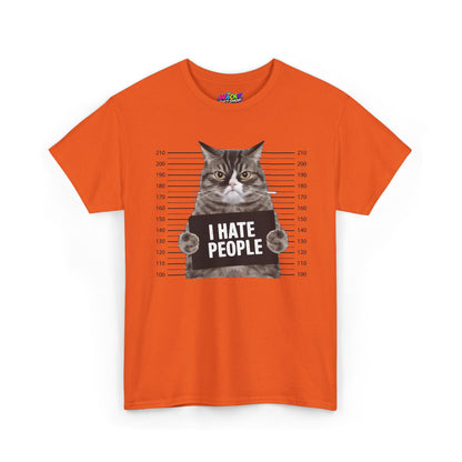 I Hate People Cat Mugshot T-Shirt