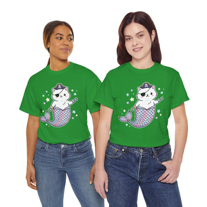 Pirate Mermaid Cat T-Shirt