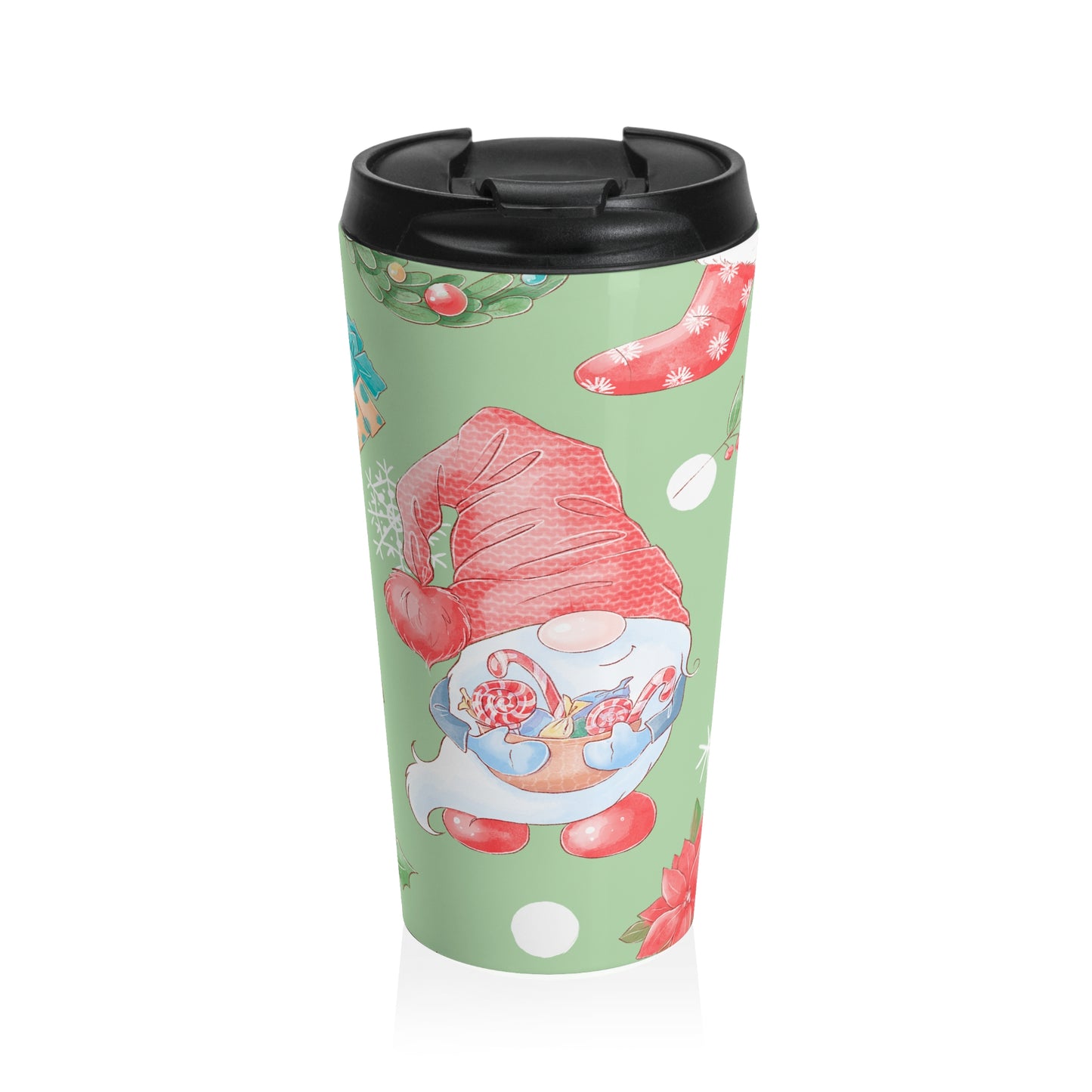 Christmas Gnome Treats Travel Mug