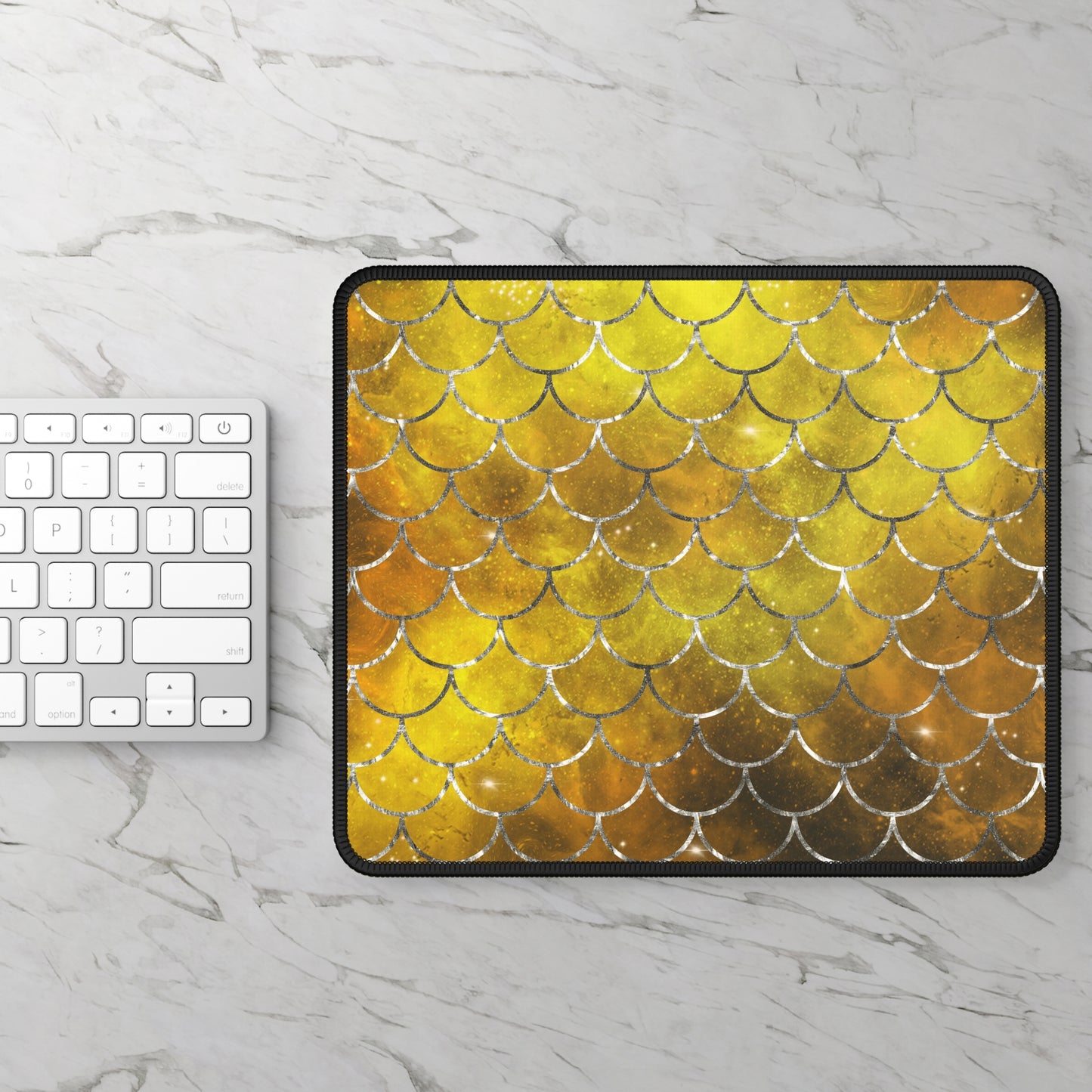 Cosmic Mermaid Scales Mouse Pad